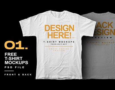 Free Download T-Shirt Mockups Design - PSD File