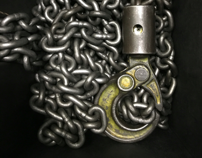 Metal hook and chain