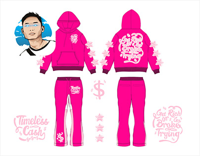 hoodie and flare pants design @timelesscashclothing