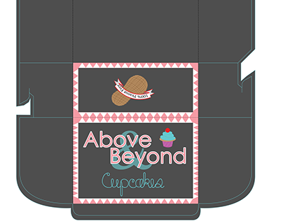 Above & Beyond Cupcakes box redesign