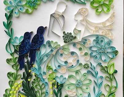 Quilling Marriage art