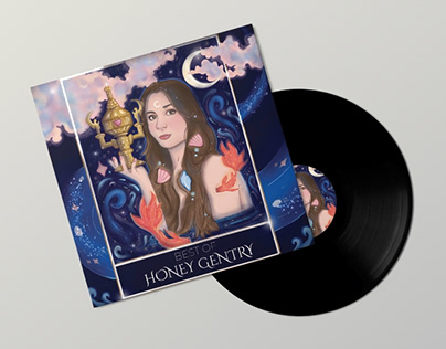 Best of Honey Gentry - Illustrated Album Cover Design