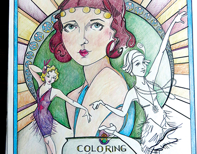 20's coloring book cover design