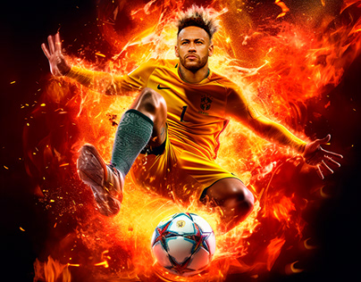 Neymar Fire Soccer