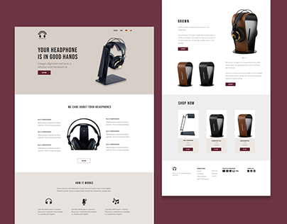 Project thumbnail - Headphone Stand Web Design