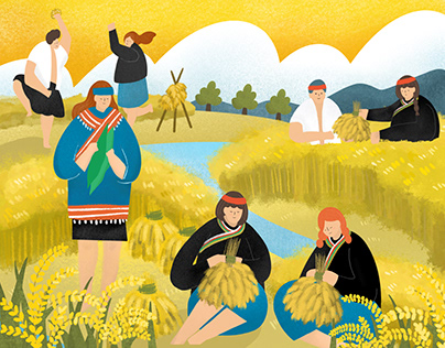 民族植物食農文化展 | 小米歲曆插畫 illustration
