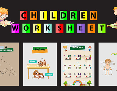 Children Worksheet and Workbook design work for kids