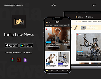 Project thumbnail - India Law News (UX/UI)