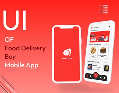 Food Delivery Boy App UI Design