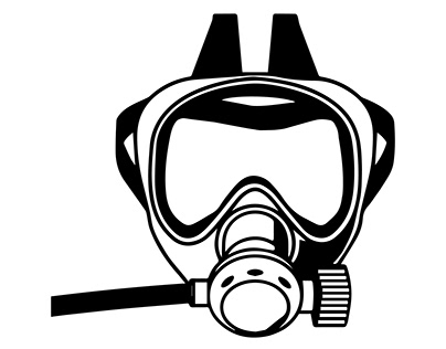 diving mask vector design