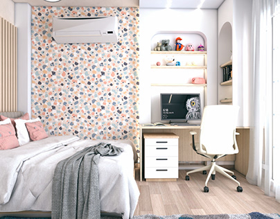 Vibrant Boy's Room with Study Nook