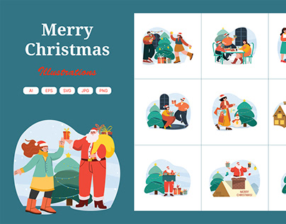 M519_Christmas Illustration Pack