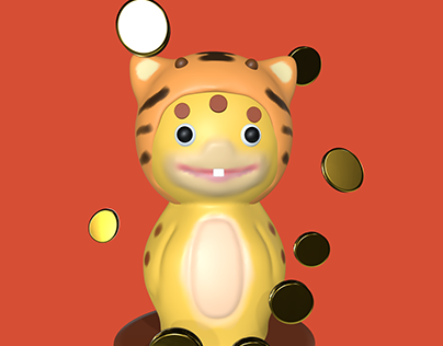 Booska ブースカ 3D model (tiger years )