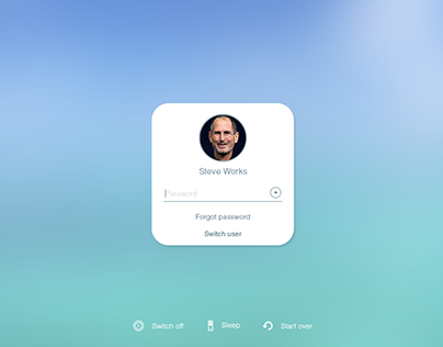 iOS Style Simple Login page