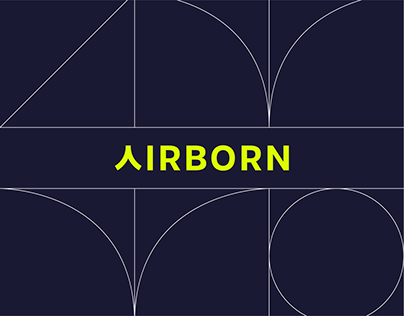 Airborn logo and brand design