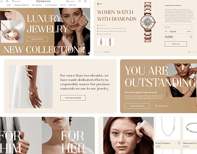 Jewelry online store | E-commerce UX/UI design
