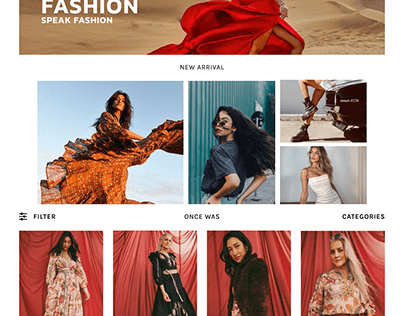 Women's Fashion E-Commerce website Landing Page Design