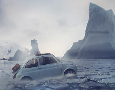car in antartic