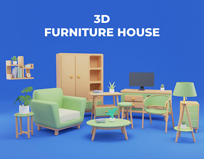 3D Illustration Furniture House