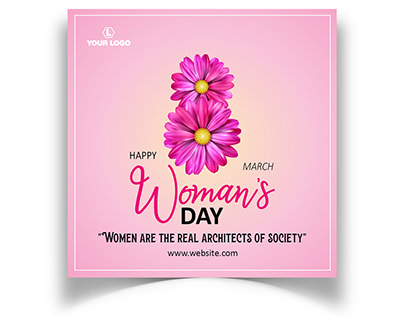 Happy Women's day social media post