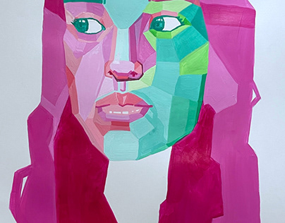 Colors, color blocking, acrylic, painting, RISD