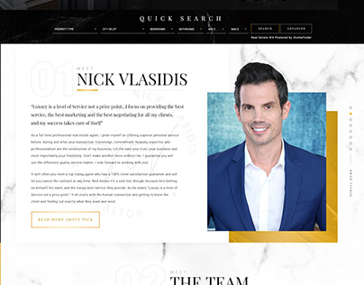 Homepage Design for Nick Vlasidis