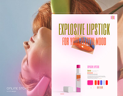 E-COMMERSE Beauty.Explosion cosmetics website concept