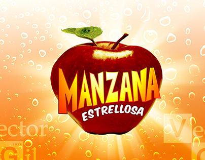 Logotipo Manzana Estrellosa (Refresco de manzana)