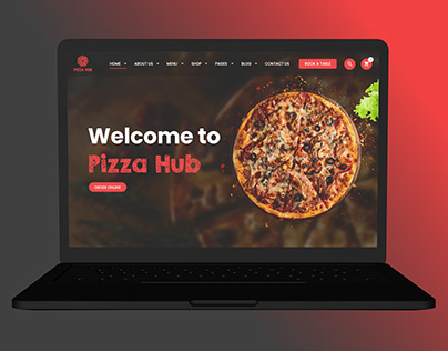 Pizza Hub - Fast Food Website Design UI