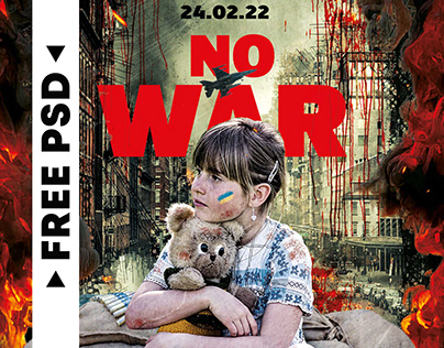 No War – Free Flyer PSD Template