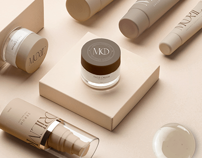 Project thumbnail - Morie Organic Cosmetic Logo Brand Design Identity
