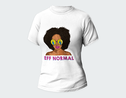 female T-shirt design illustration for EFF Normal