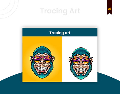 Monkey image Tracing art
