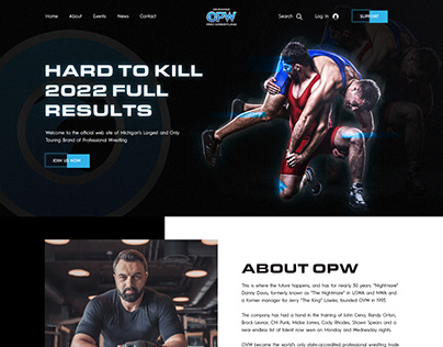 Wrestling Website Design