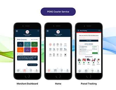 PENG Courier Service App UI Design