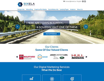 Sixela Homepage Design