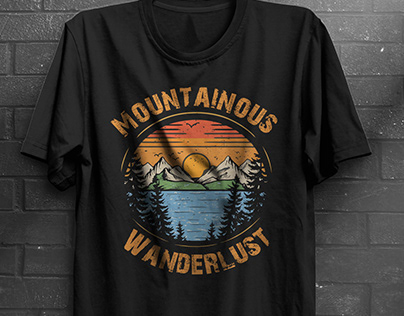Mountain t shirt design