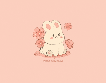 Cute Sakura Bunny | Two Colors