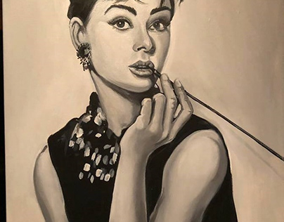 Audrey Hepburn painting