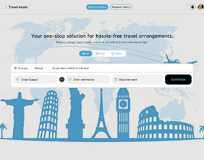 Travel Agency Hero Section UI Design