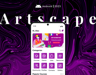 Android UI Presentation - ArtScape (Artist's App)