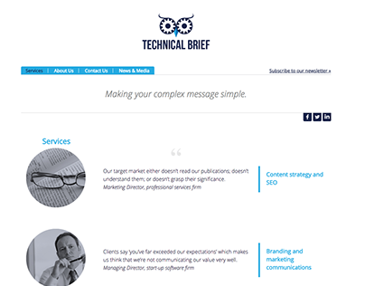 MICROWEBSITE FOR TECHNICAL BRIEF
