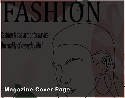Facshion Magazine Cover Page
