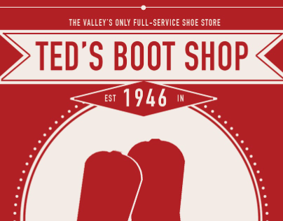 TED'S BOOT SHOP POSTER
