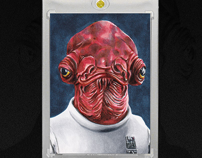Star Wars Admiral Ackbar Sketch Card