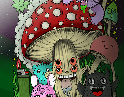Stoner Mushroom drawing