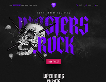 Heavy Music Festival Masters of Rock Landing Page UX UI