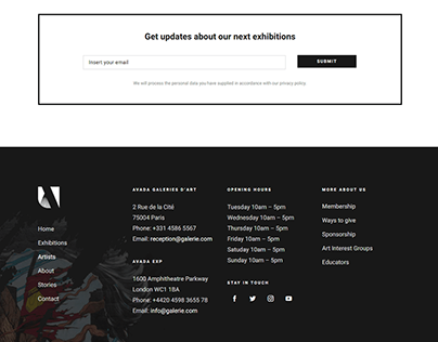 Galerie Website customizing