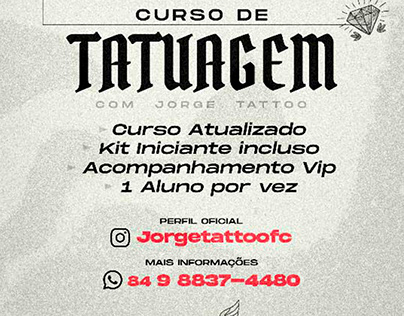 Curso de Tatuagem com Jorge Tattoo - Mossoró, RN