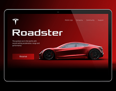 Tesla Roadster | Landing page